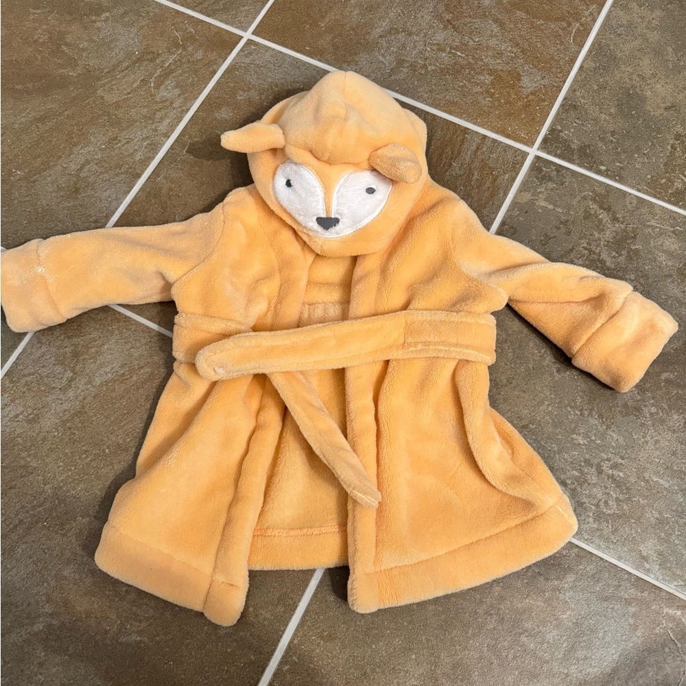 Cloud Island Kids Animal Hooded Robe - Orange